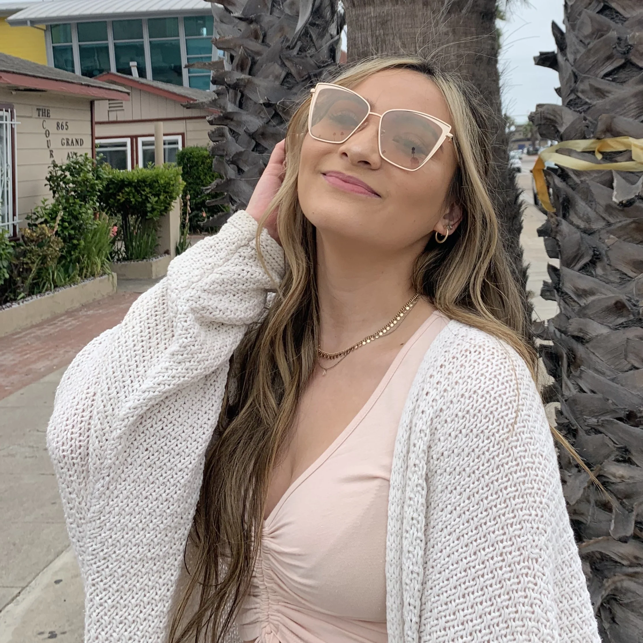 BECKY - GOLD + FLASH BROWN GRADIENT SUNGLASSES - Image 12