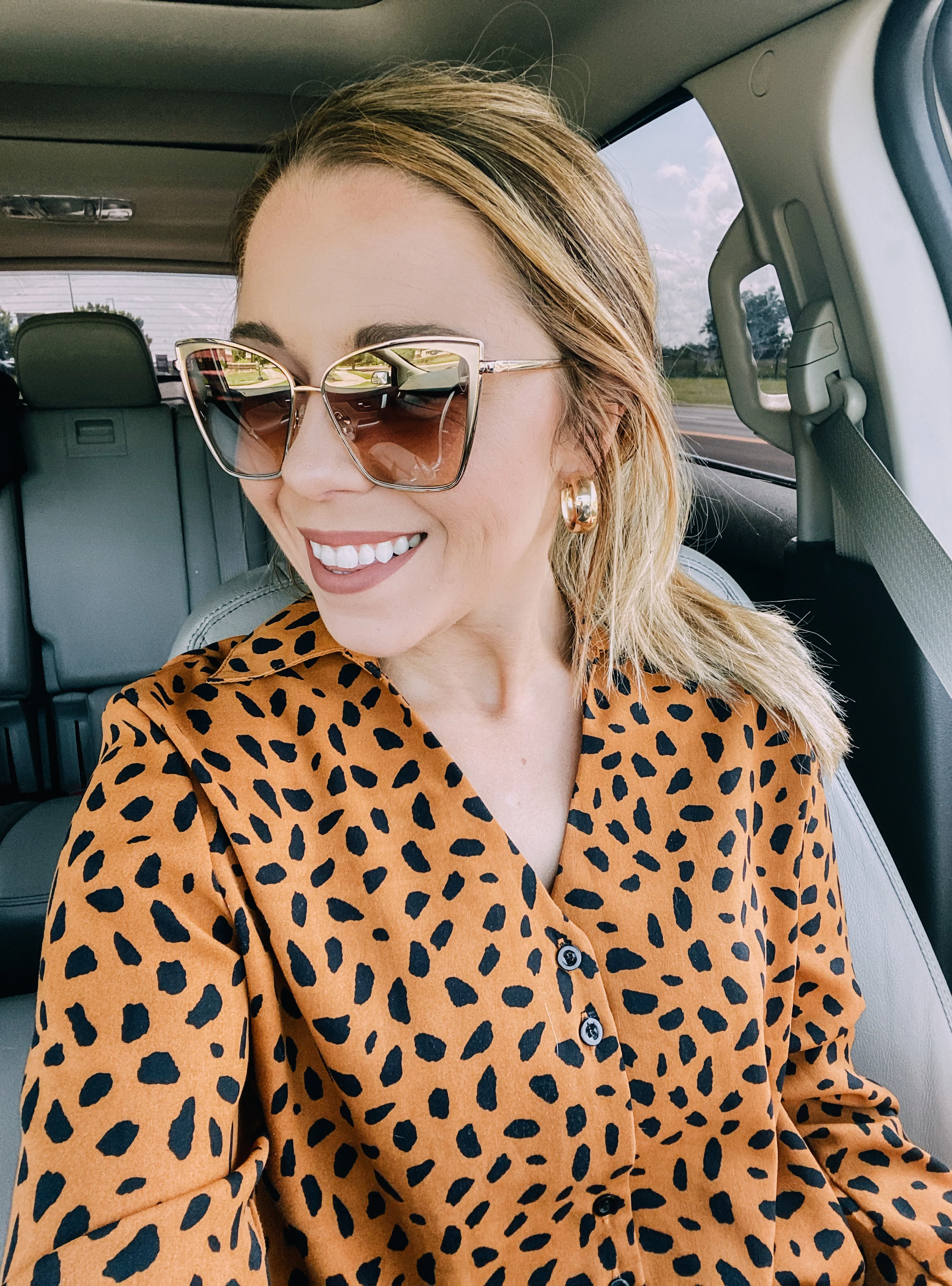 BECKY - GOLD + FLASH BROWN GRADIENT SUNGLASSES - Image 13