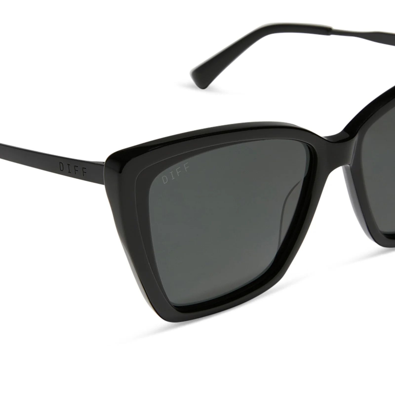 BECKY II - BLACK + DARK SMOKE POLARIZED SUNGLASSES - Image 4