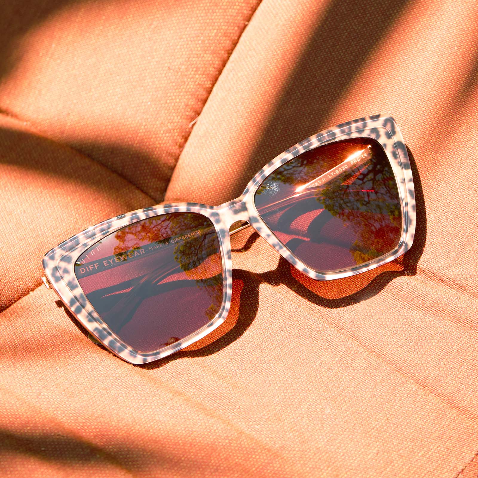 BECKY II - LEOPARD TORTOISE + BROWN GRADIENT SUNGLASSES - Image 10