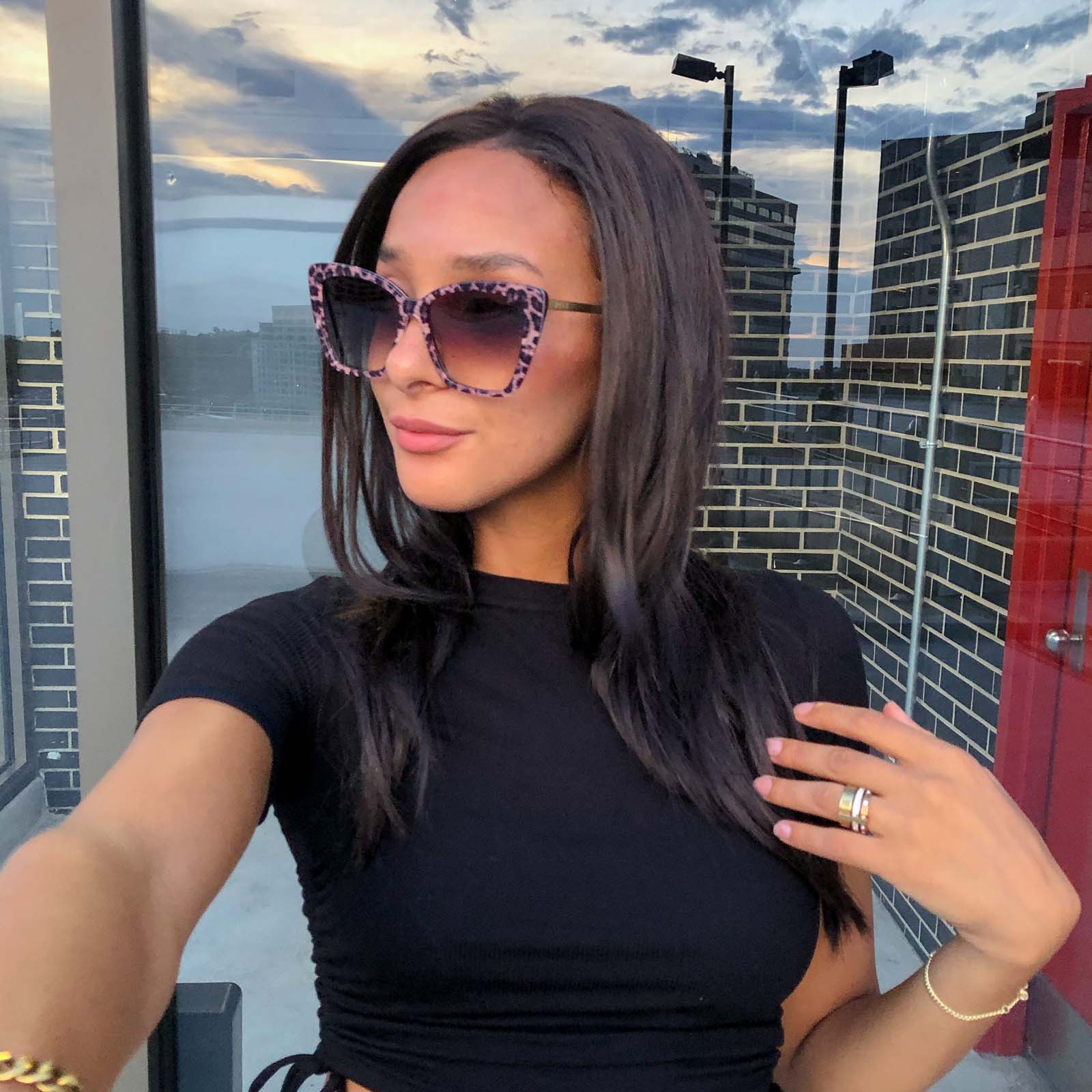 BECKY II - LEOPARD TORTOISE + BROWN GRADIENT SUNGLASSES - Image 11