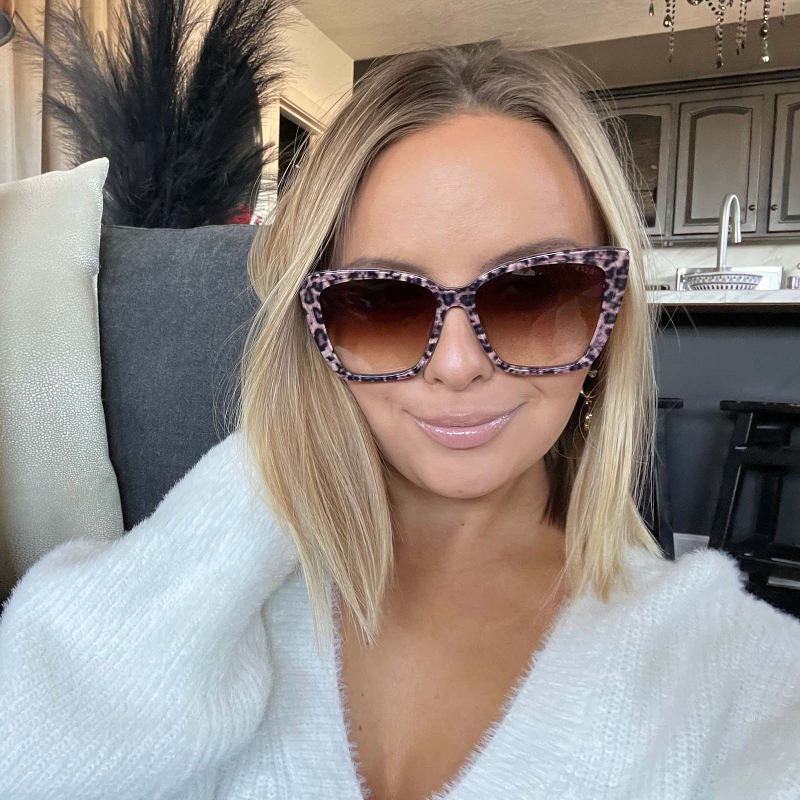 BECKY II - LEOPARD TORTOISE + BROWN GRADIENT SUNGLASSES - Image 12