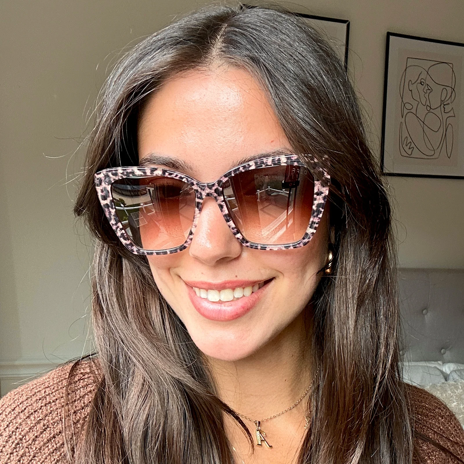 BECKY II - LEOPARD TORTOISE + BROWN GRADIENT SUNGLASSES - Image 15