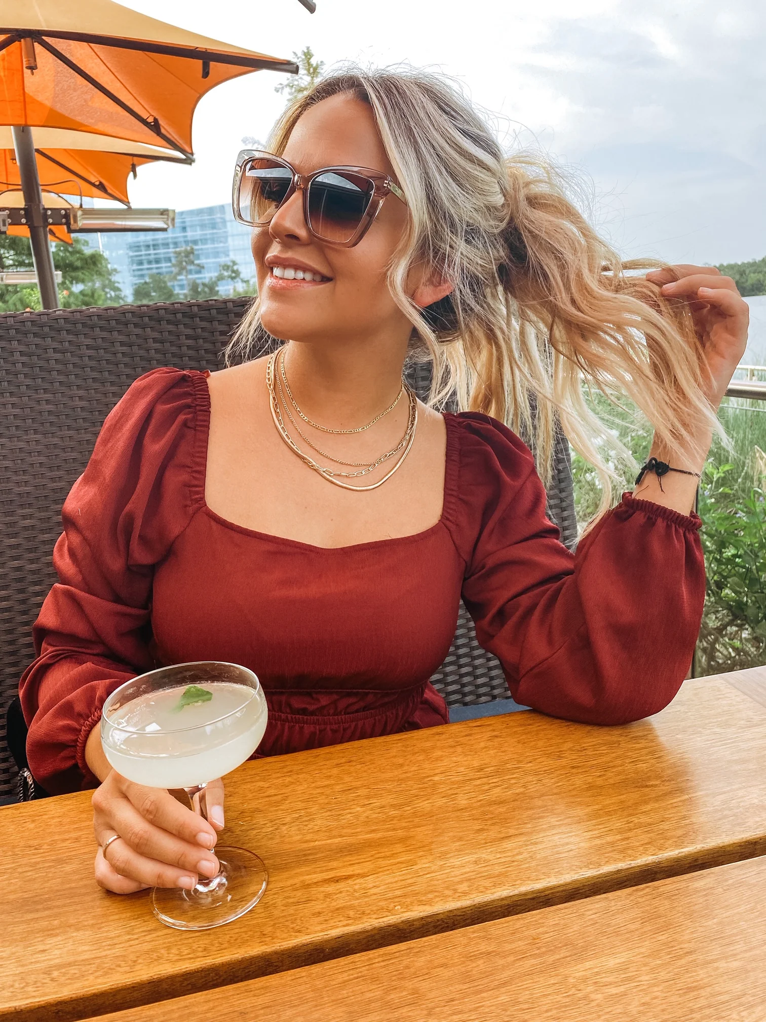 BECKY IV - VINTAGE CRYSTAL + BROWN GRADIENT SUNGLASSES - Image 8