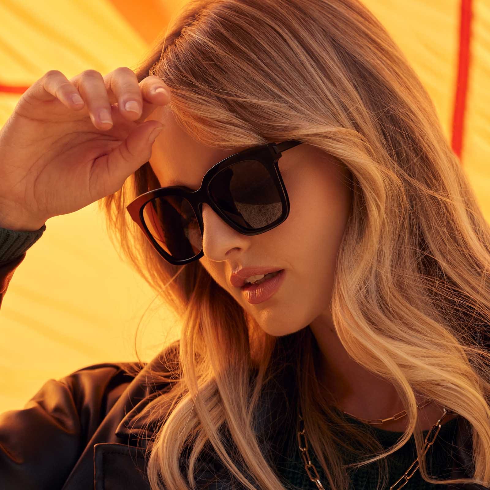 BELLA - BLACK + GREY + POLARIZED SUNGLASSES - Image 17