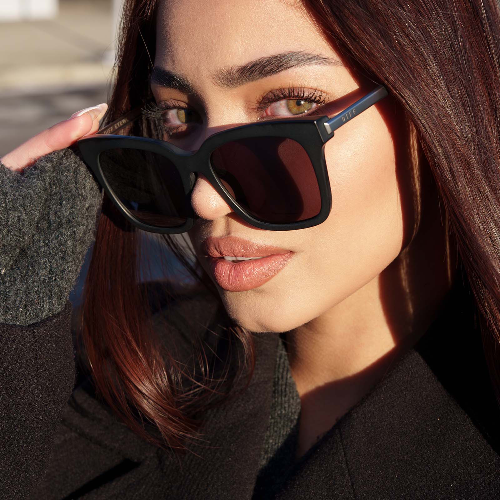BELLA - BLACK + GREY + POLARIZED SUNGLASSES - Image 6