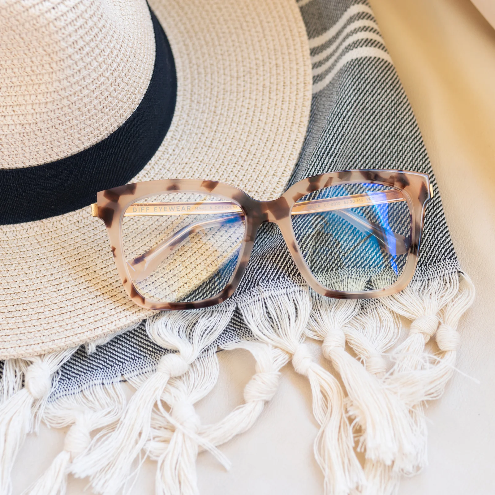 BELLA - CREAM TORTOISE + BLUE LIGHT TECHNOLOGY GLASSES - Image 16