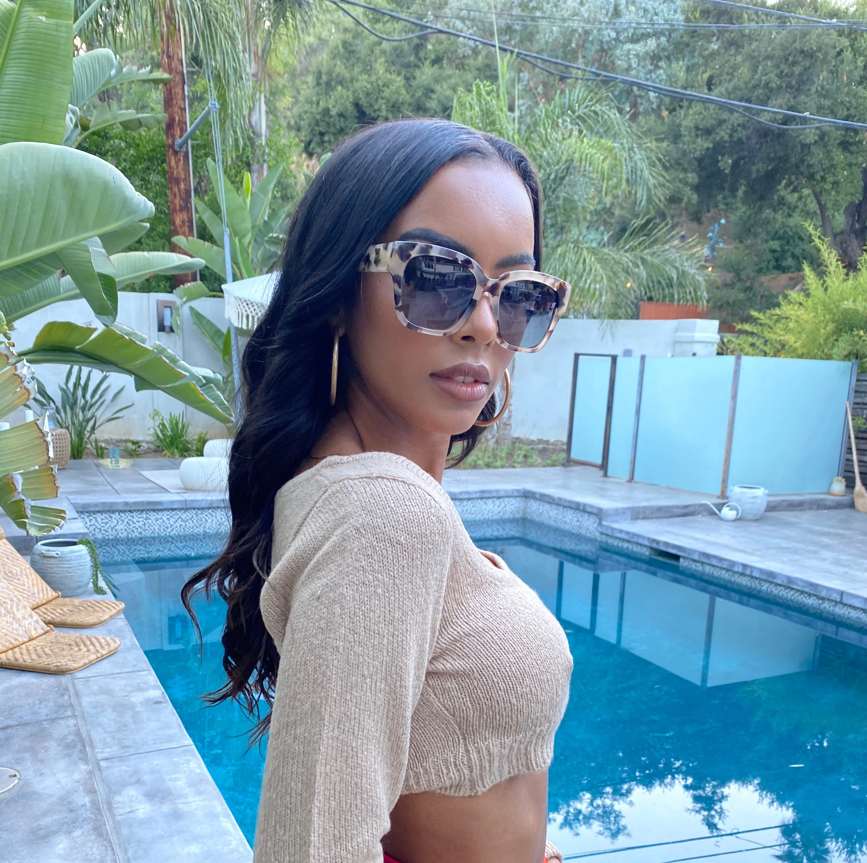 BELLA II - CREAM TORTOISE + GREY GRADIENT SUNGLASSES - Image 14