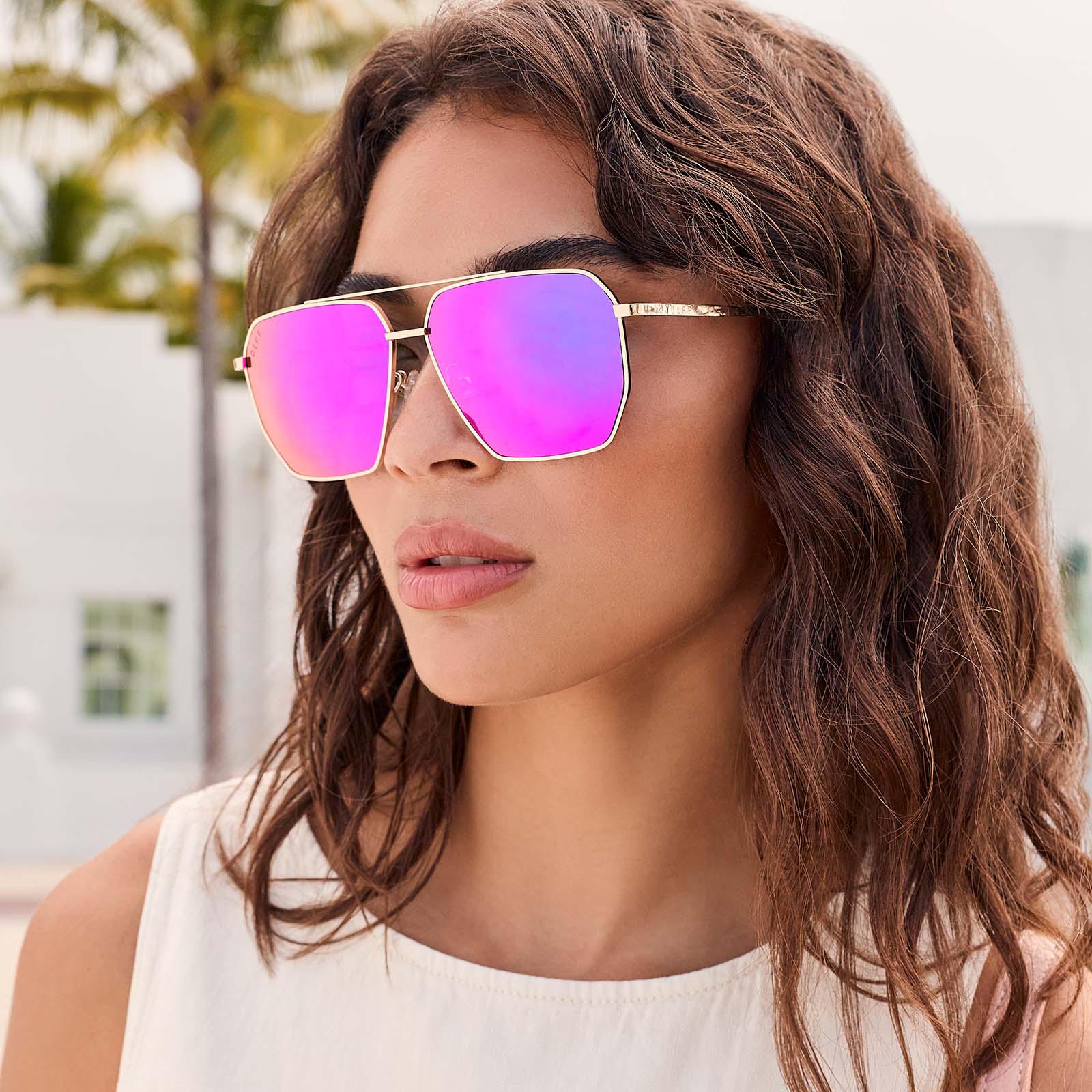 BERKELY - GOLD + PINK RUSH MIRROR SUNGLASSES - Image 5