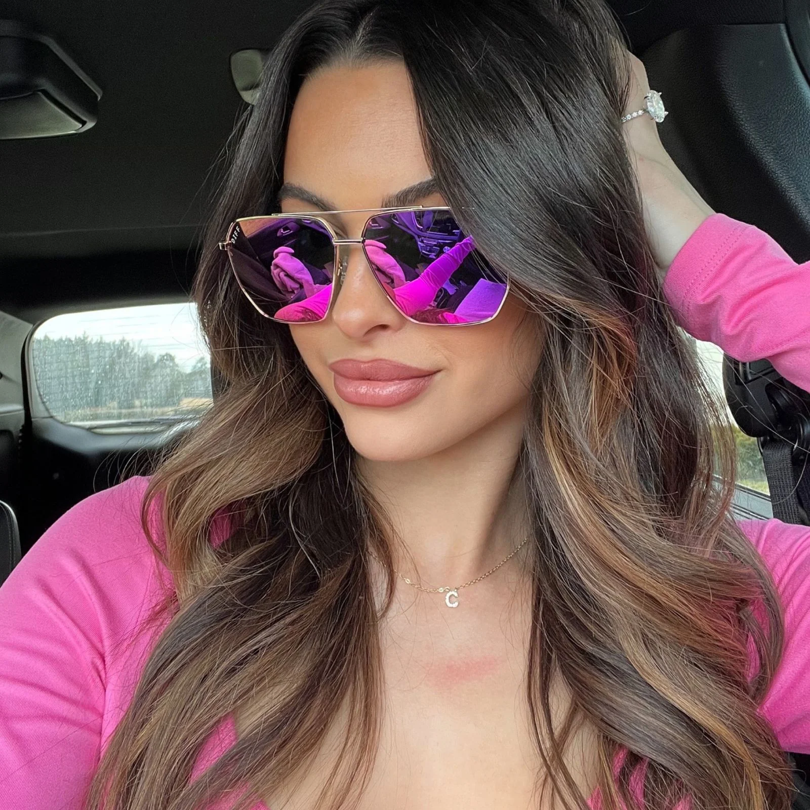 BERKELY - GOLD + PINK RUSH MIRROR SUNGLASSES - Image 6