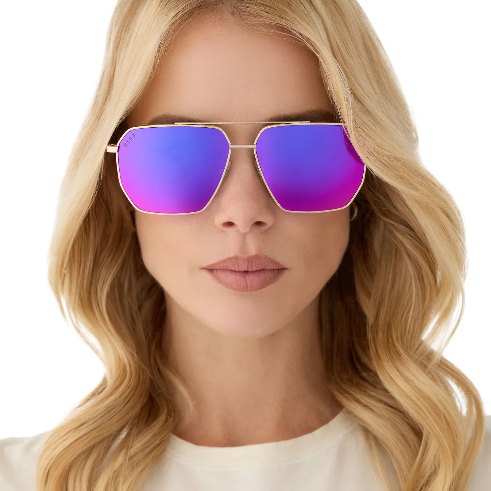 BERKELY - GOLD + PINK RUSH MIRROR SUNGLASSES - Image 7