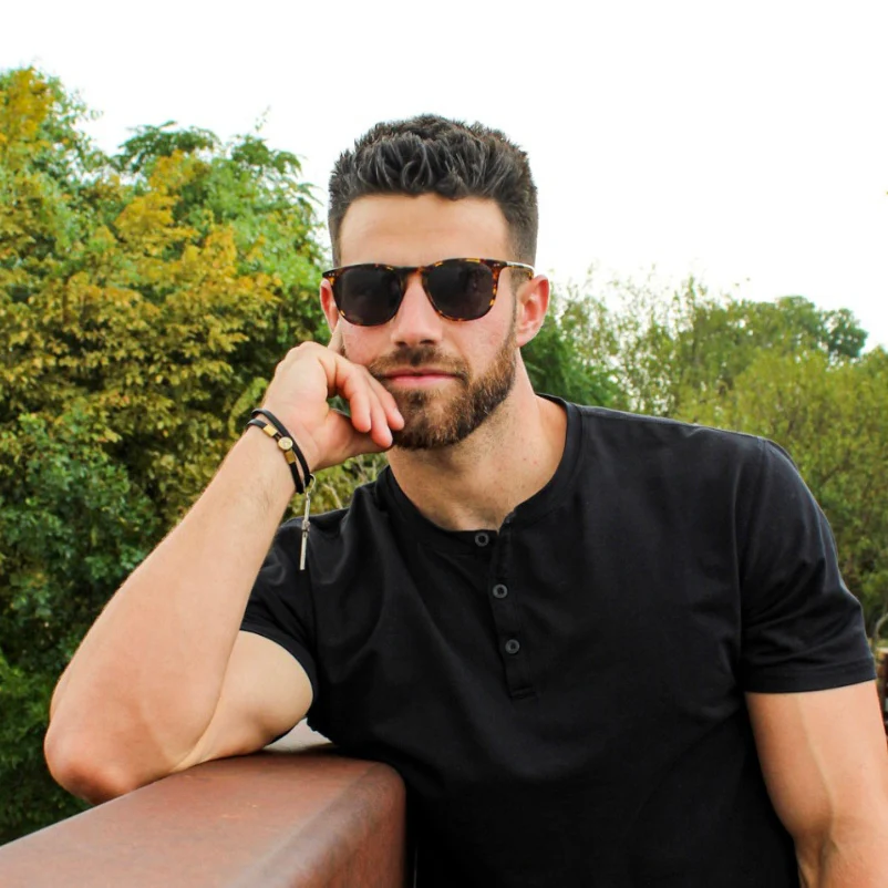 BILLIE - MATTE BLACK + BLUE MIRROR SUNGLASSES - Image 8