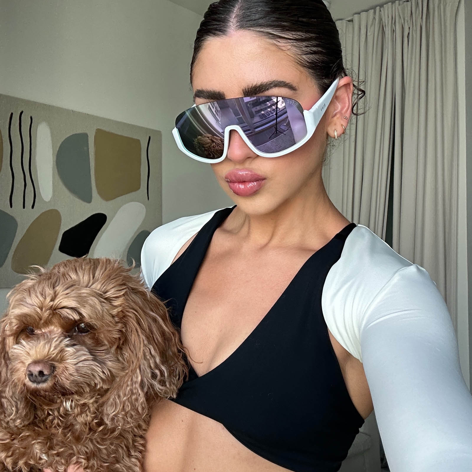 BLAZER - MATTE WHITE + LAVENDER MIRROR + POLARIZED SUNGLASSES - Image 9