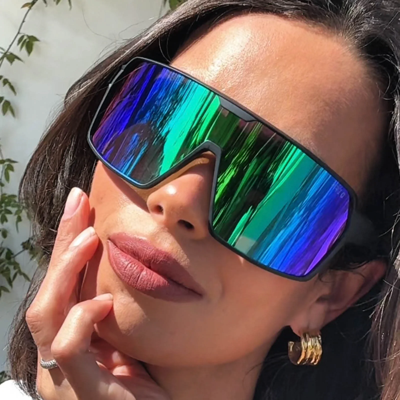 CHARGE - MATTE BLACK + GREEN MIRROR + POLARIZED SUNGLASSES - Image 5