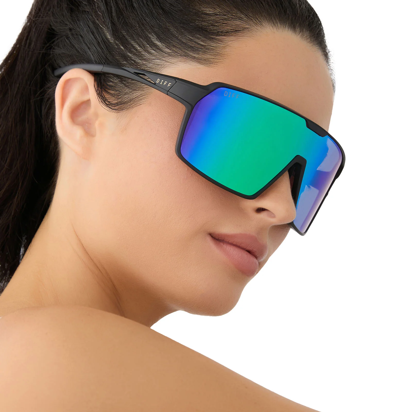 CHARGE - MATTE BLACK + GREEN MIRROR + POLARIZED SUNGLASSES - Image 8