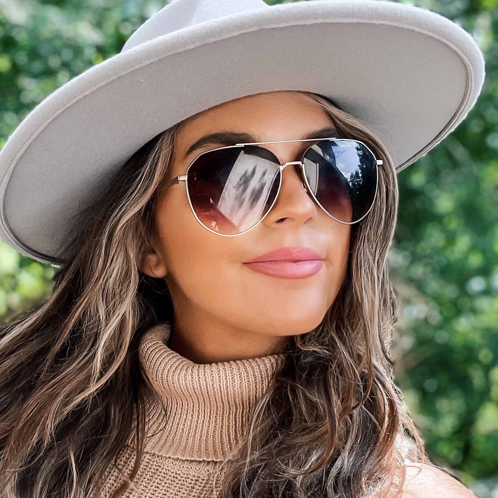 DASH - BRUSHED GOLD + COFFEE GRADIENT SUNGLASSES - Image 10