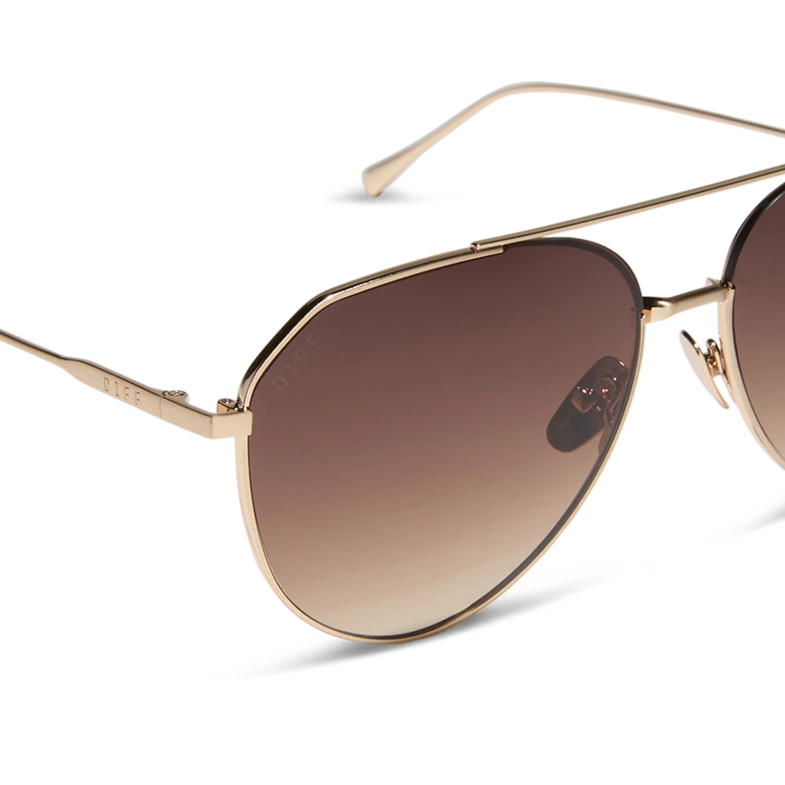 DASH - BRUSHED GOLD + COFFEE GRADIENT SUNGLASSES - Image 4