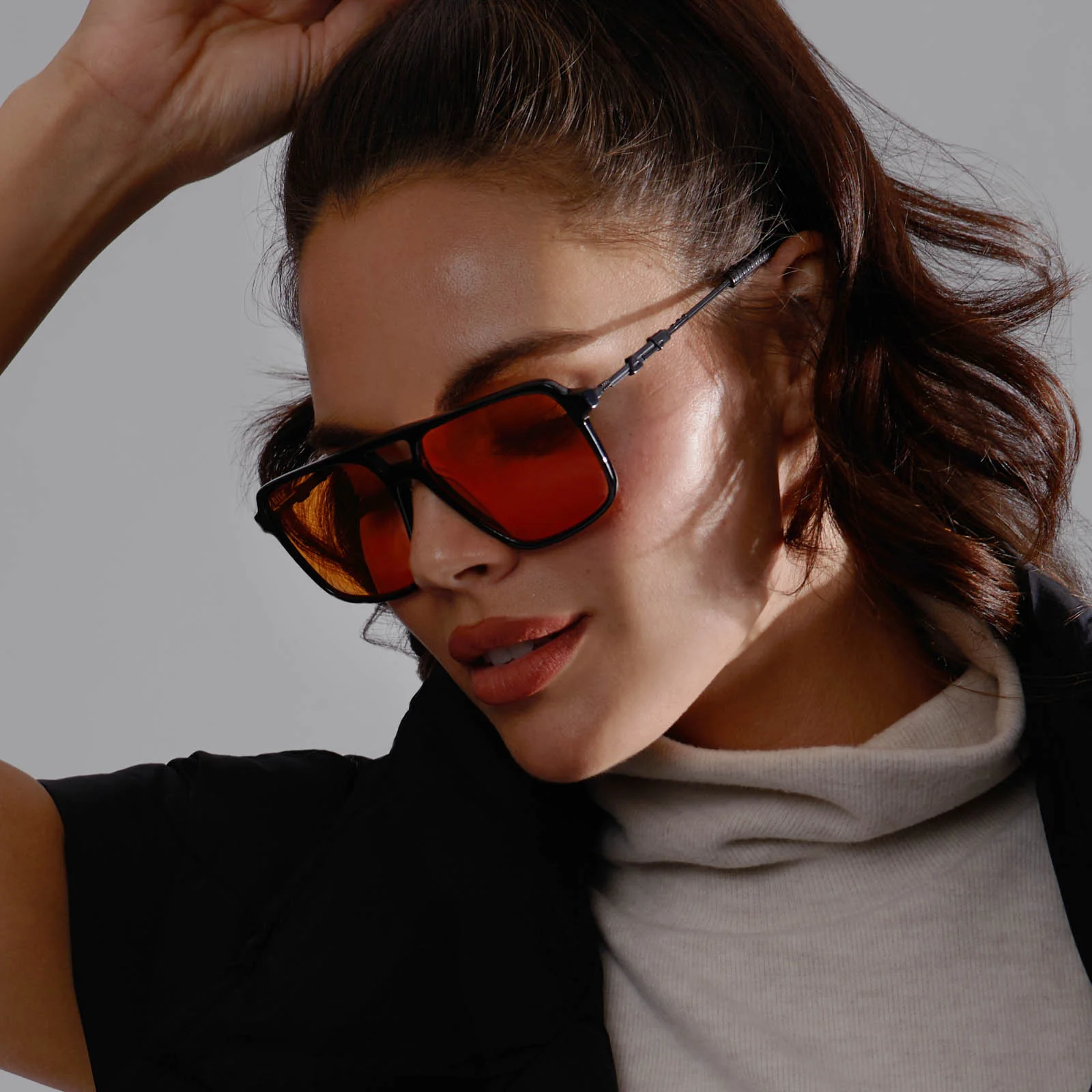 FENNEC SHAND™ - BLACK + ORANGE SUNGLASSES - Image 11