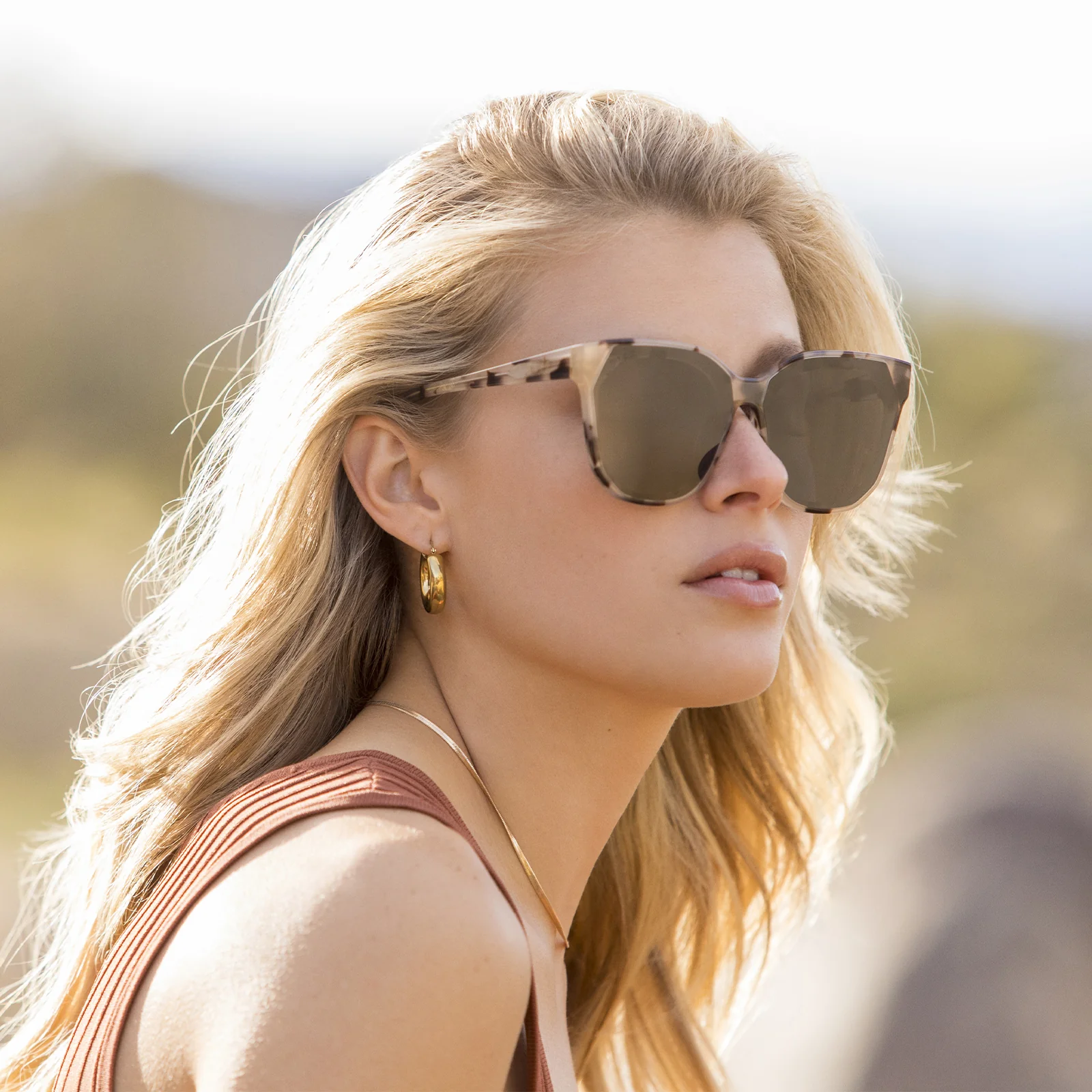 GIA - CREAM TORTOISE + GREY SUNGLASSES - Image 6