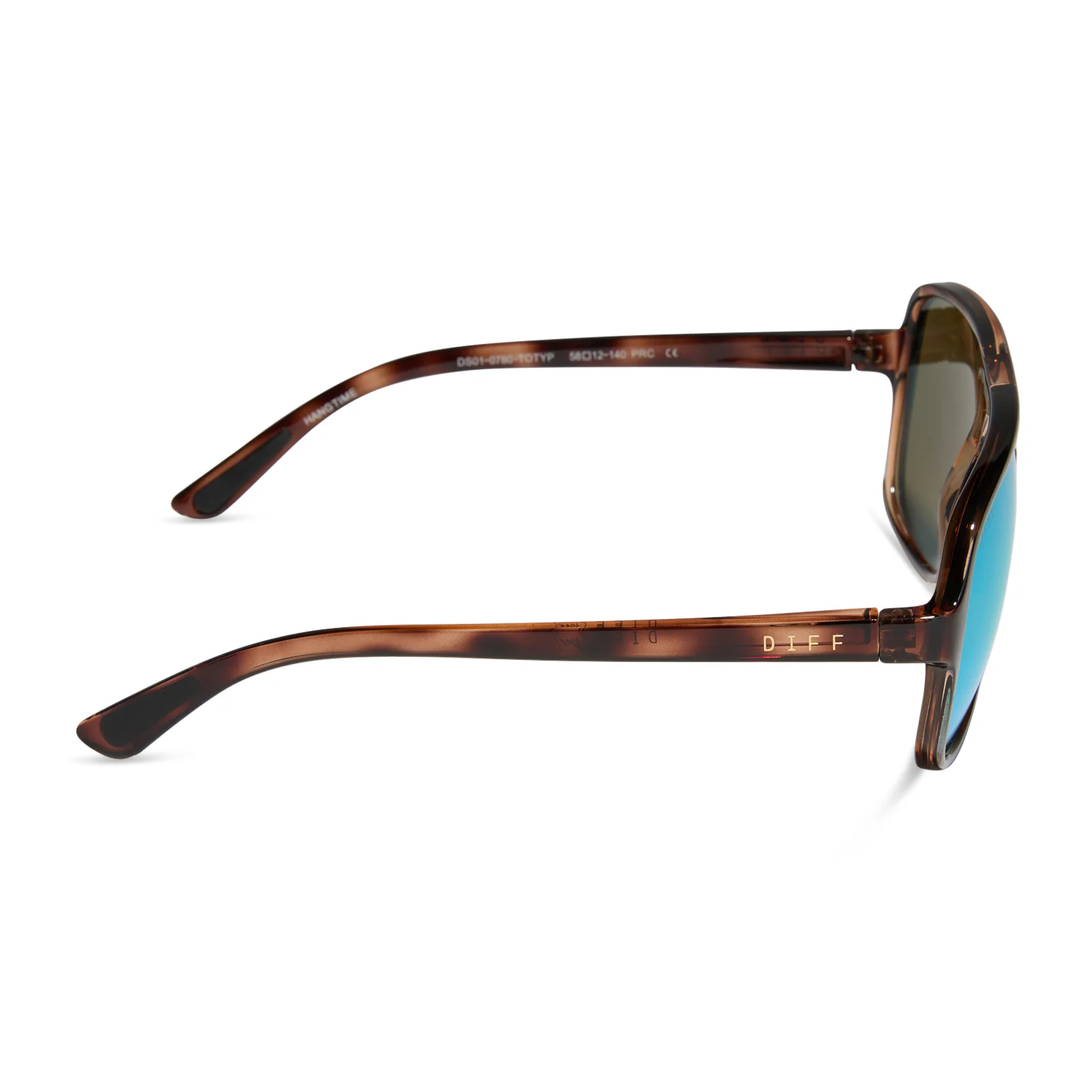 HANGTIME - TORTOISE + TURQUOISE ICE MIRROR + POLARIZED SUNGLASSES - Image 3