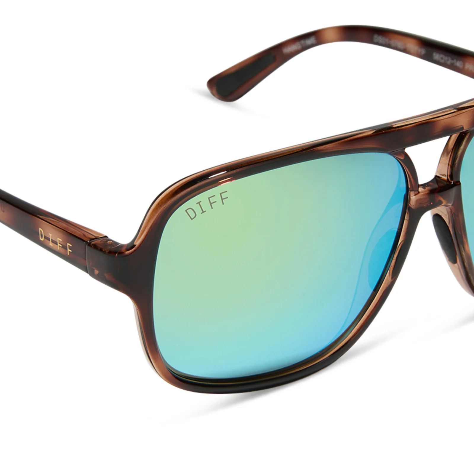 HANGTIME - TORTOISE + TURQUOISE ICE MIRROR + POLARIZED SUNGLASSES - Image 4