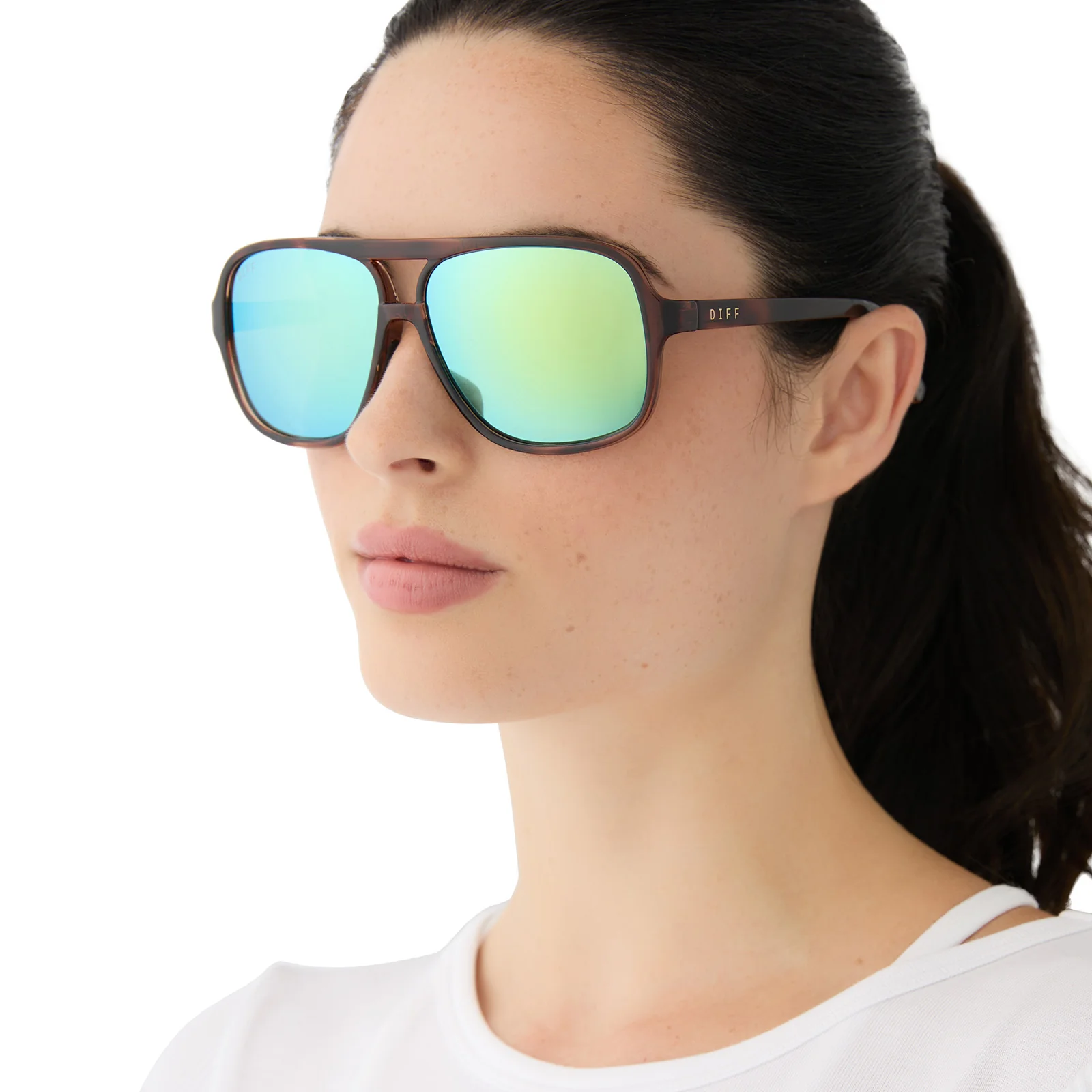 HANGTIME - TORTOISE + TURQUOISE ICE MIRROR + POLARIZED SUNGLASSES - Image 6