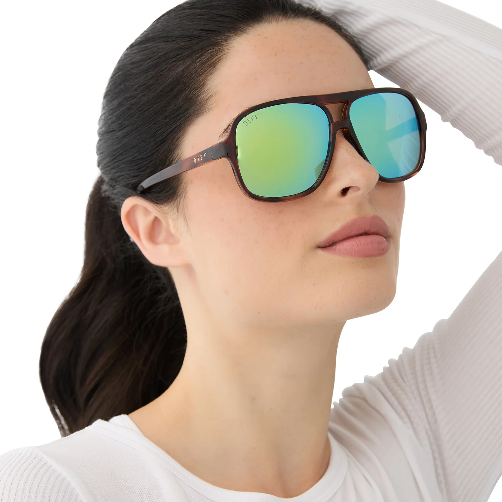 HANGTIME - TORTOISE + TURQUOISE ICE MIRROR + POLARIZED SUNGLASSES - Image 9