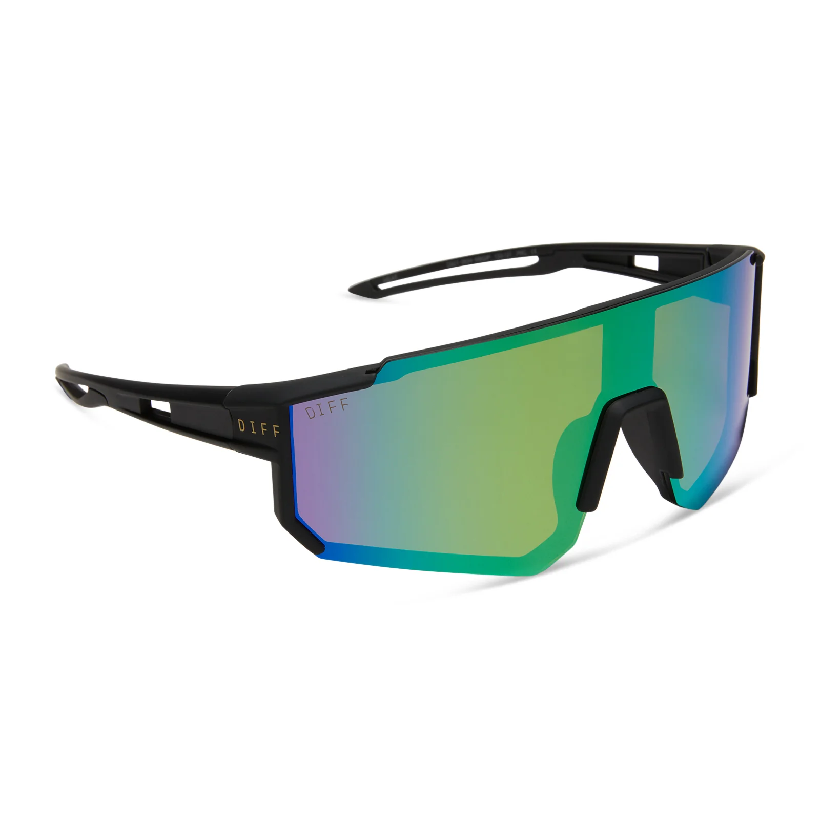 HEAT - MATTE BLACK + GREEN MIRROR + POLARIZED SUNGLASSES - Image 3