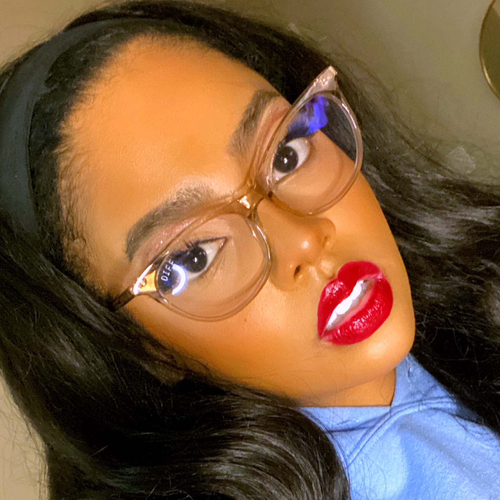 JADE - VINTAGE CRYSTAL + BLUE LIGHT TECHNOLOGY CLEAR GLASSES - Image 8