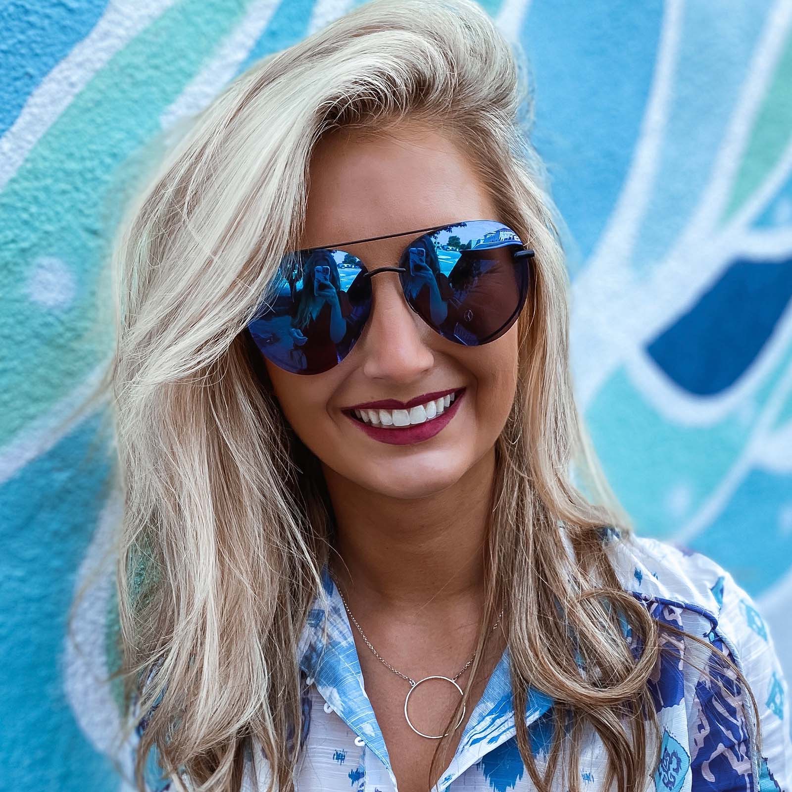 LENOX - MATTE BLACK + PURPLE MIRROR SUNGLASSES - Image 12