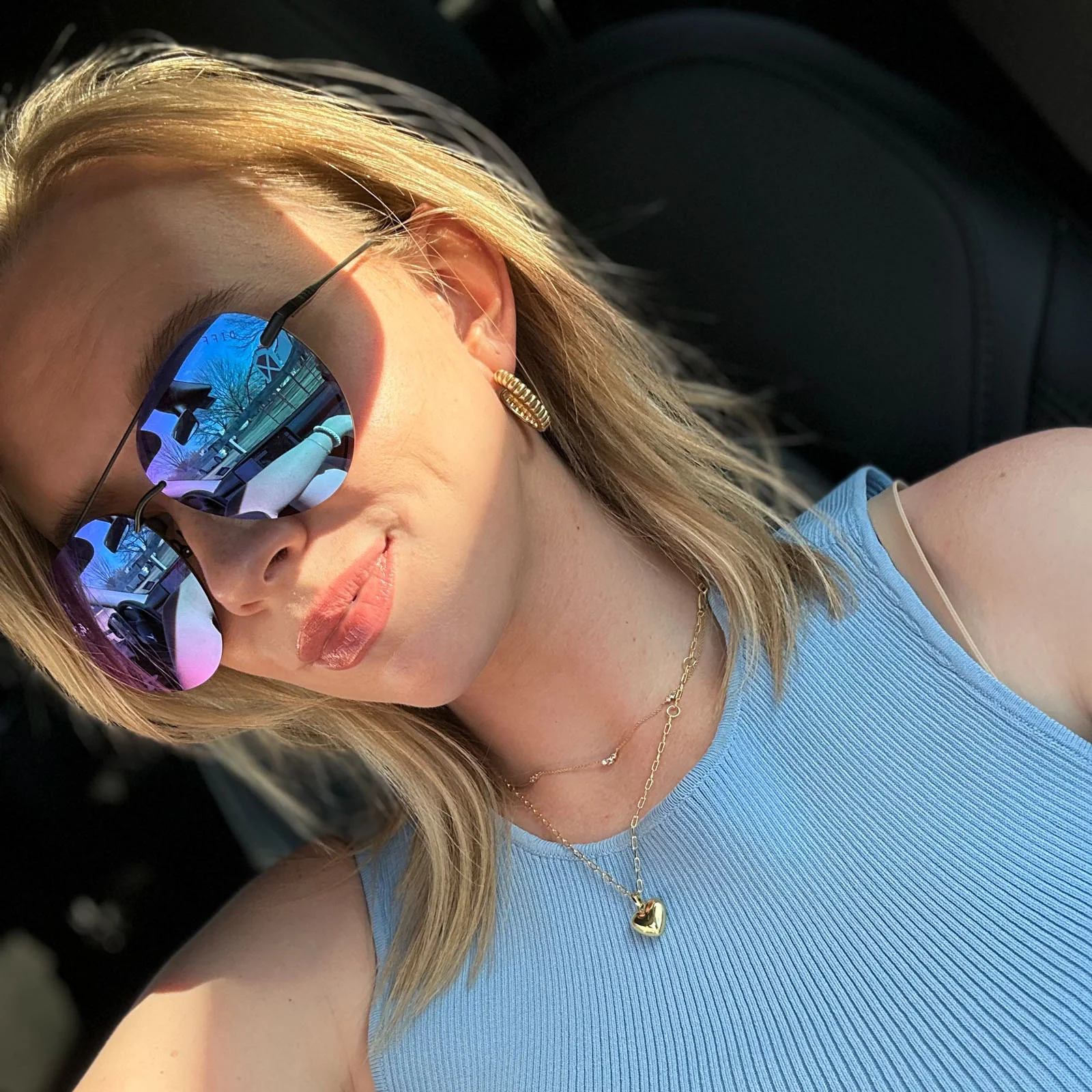 LENOX - MATTE BLACK + PURPLE MIRROR SUNGLASSES - Image 15