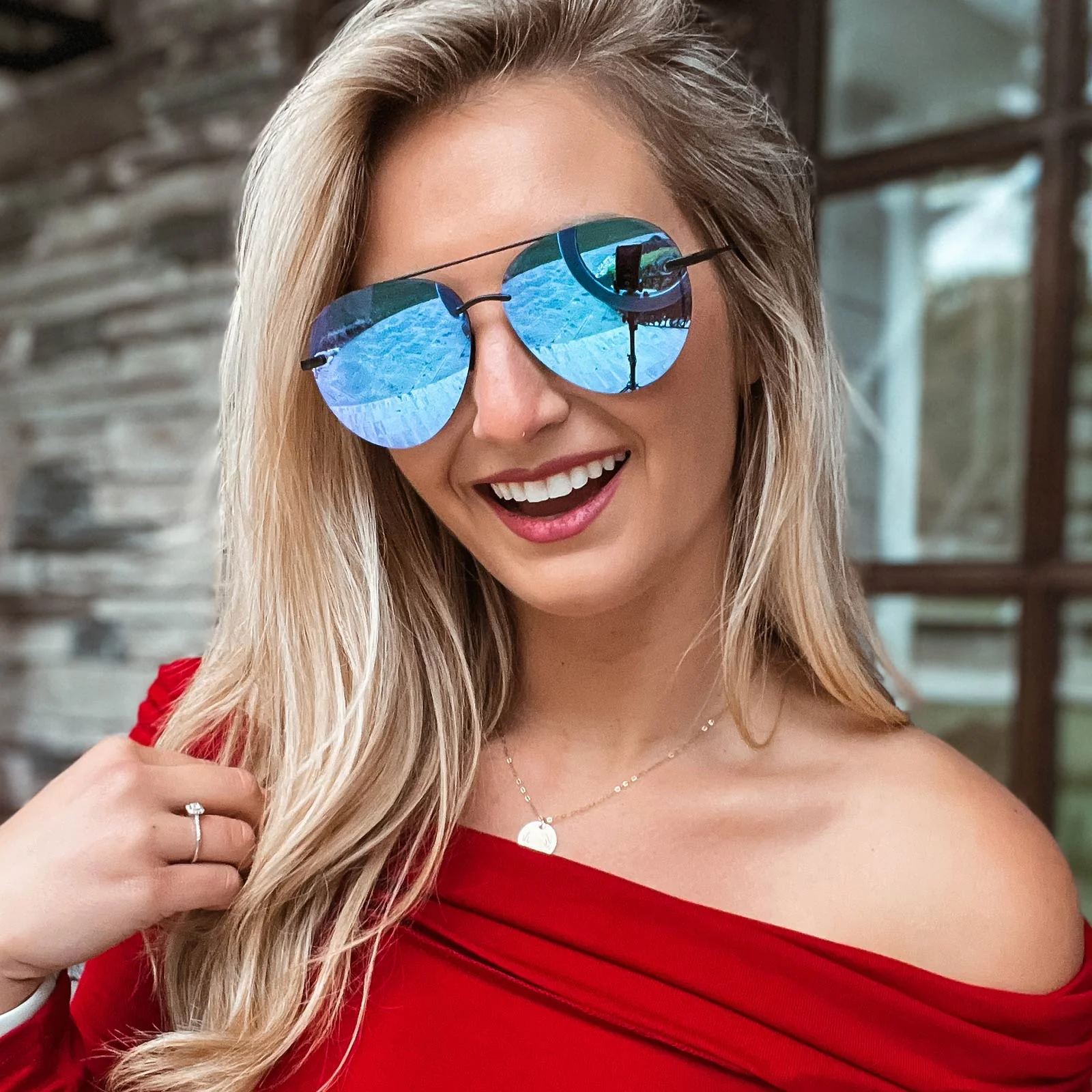 LENOX - MATTE BLACK + PURPLE MIRROR SUNGLASSES - Image 5