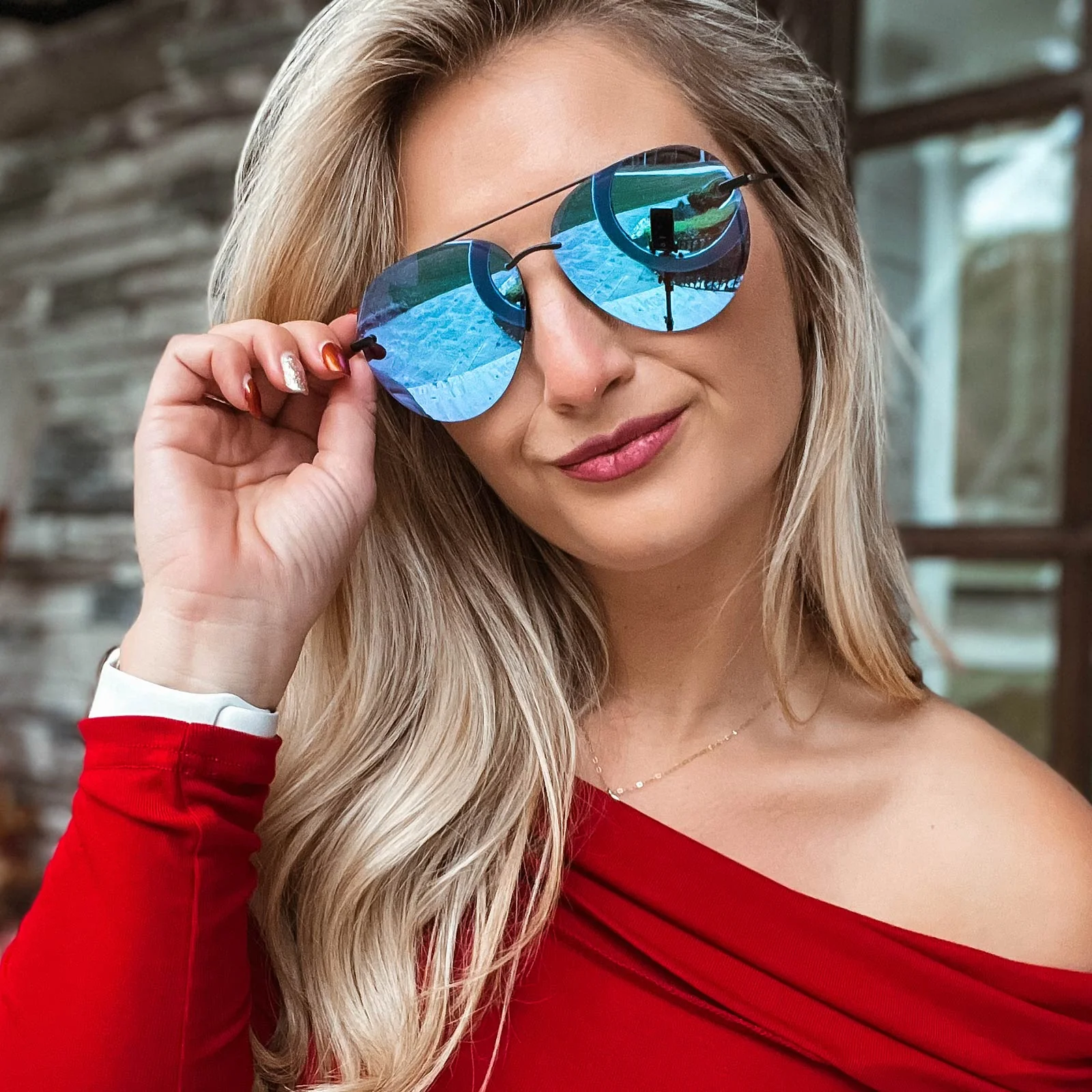 LENOX - MATTE BLACK + PURPLE MIRROR SUNGLASSES - Image 6