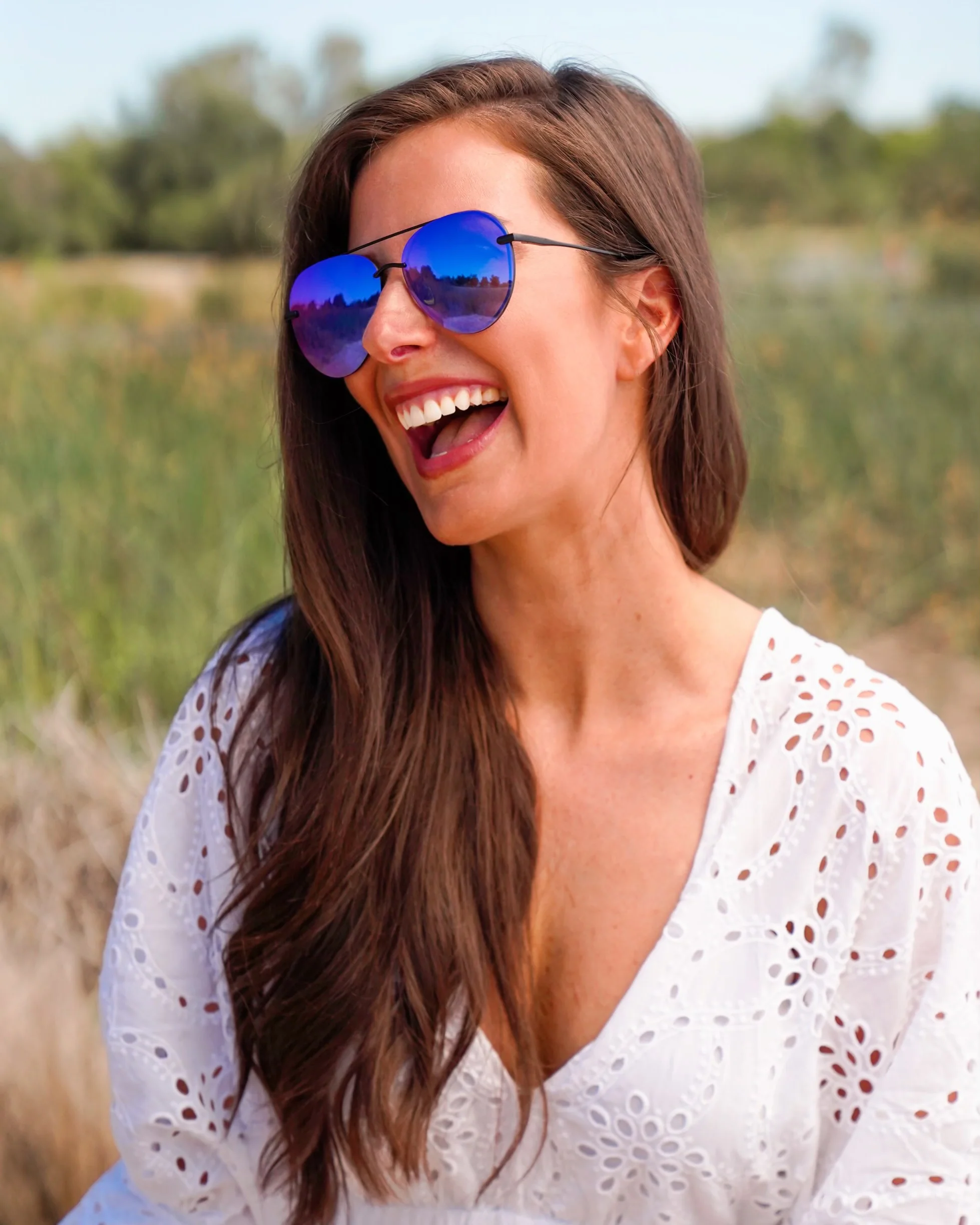 LENOX - MATTE BLACK + PURPLE MIRROR SUNGLASSES - Image 9