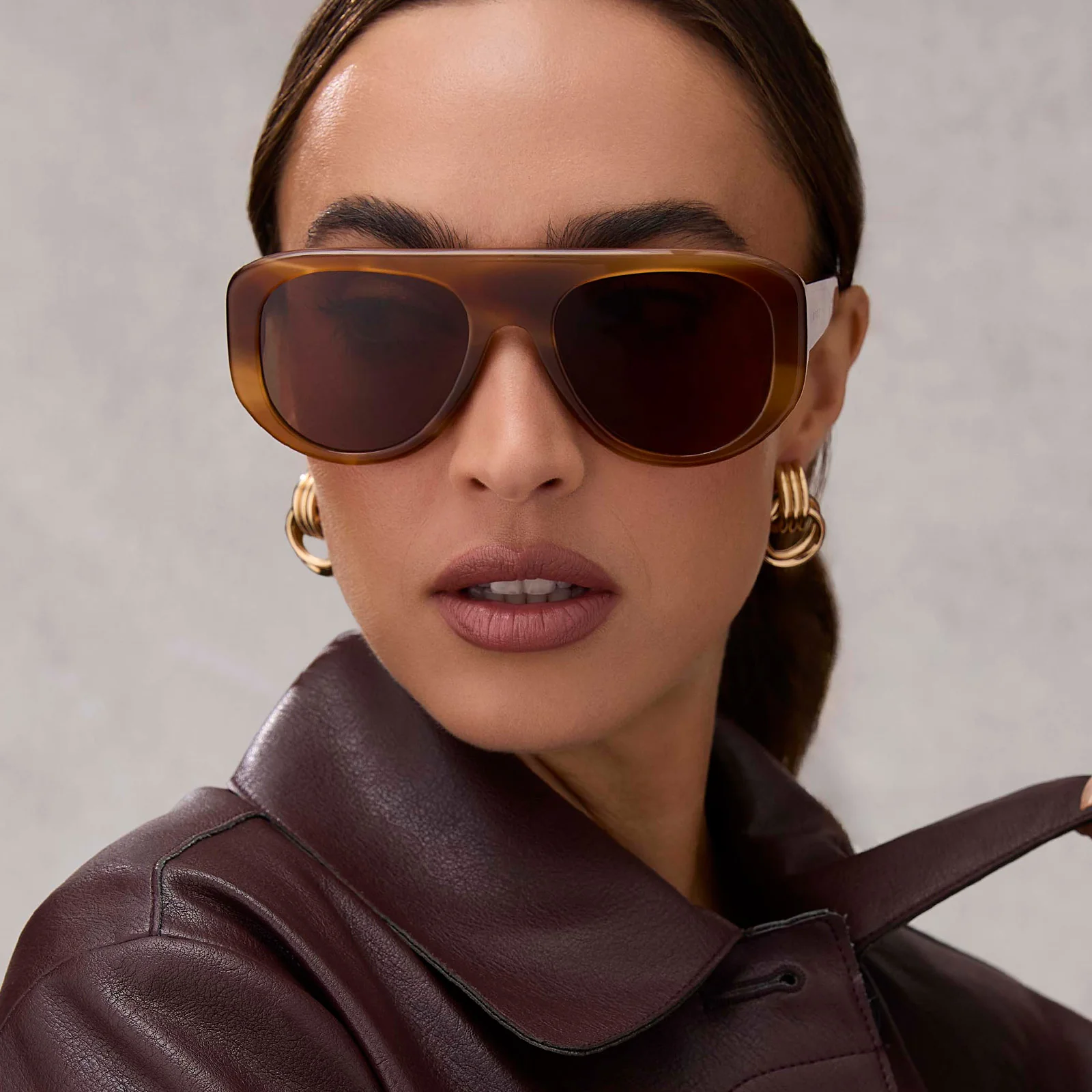 MORGAN - TAWNY TORTOISE + BROWN SUNGLASSES - Image 5