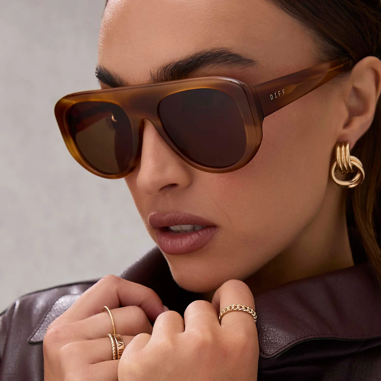 MORGAN - TAWNY TORTOISE + BROWN SUNGLASSES - Image 6